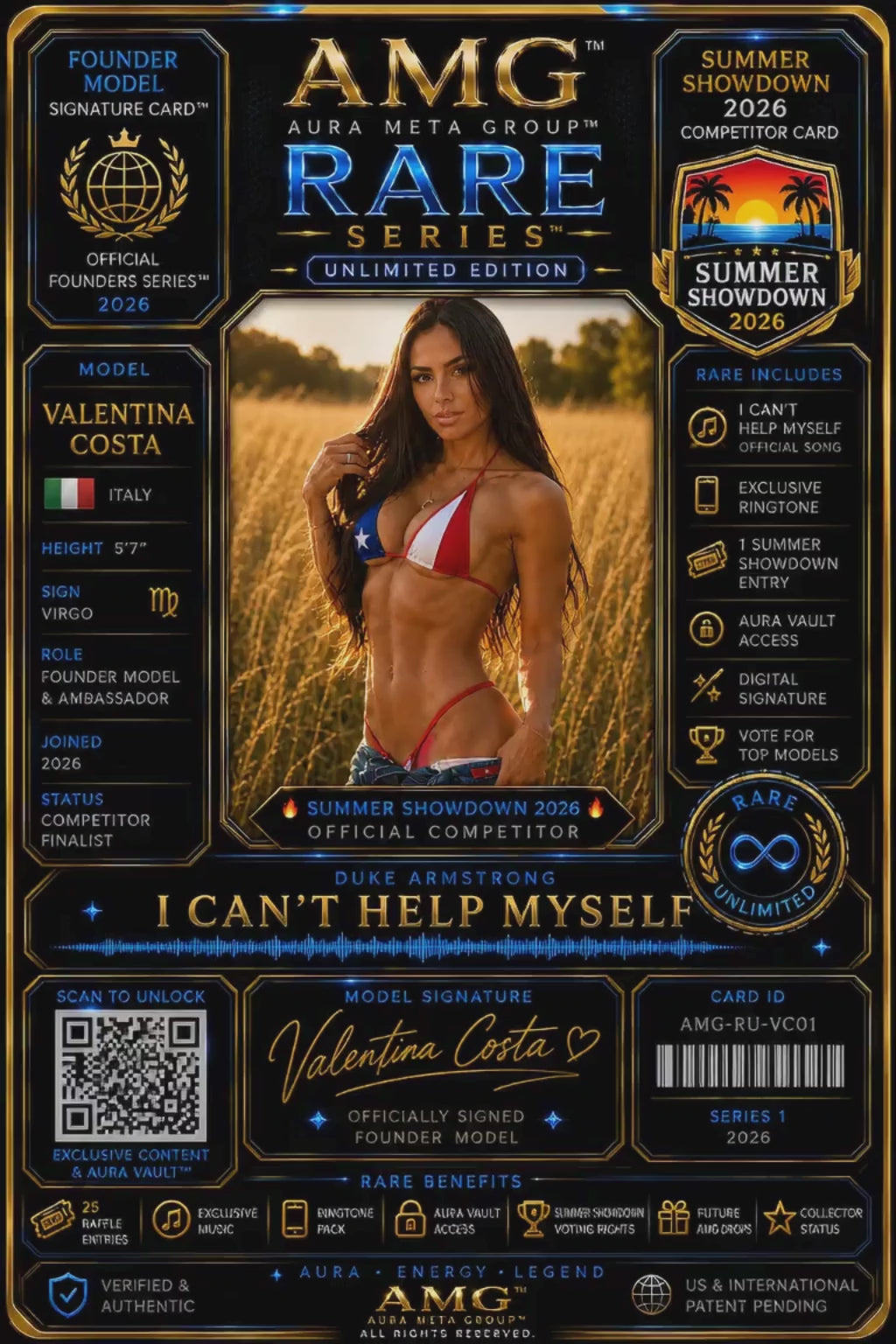 Valentina Summer Showdown 2026 Rare Founder Card
